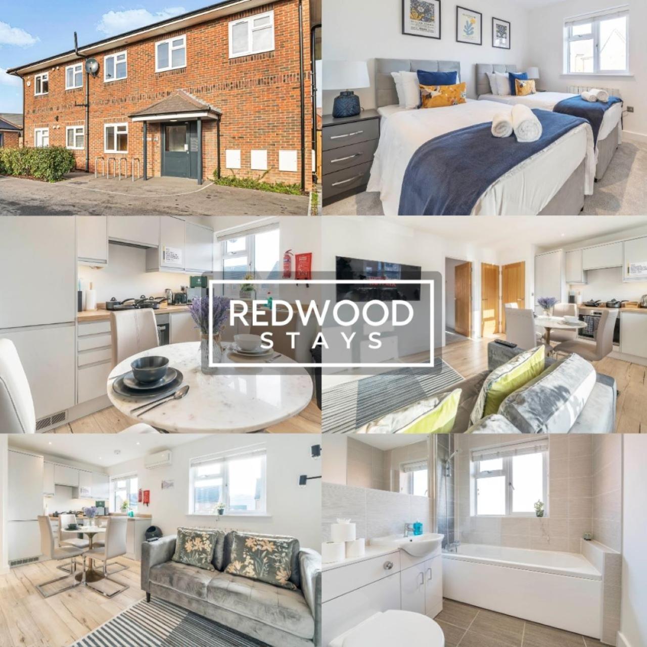 Modern Serviced Apartments For Contractors & Families With Free Parking, Wifi & Netflix By Redwood Stays Basingstoke Zewnętrze zdjęcie