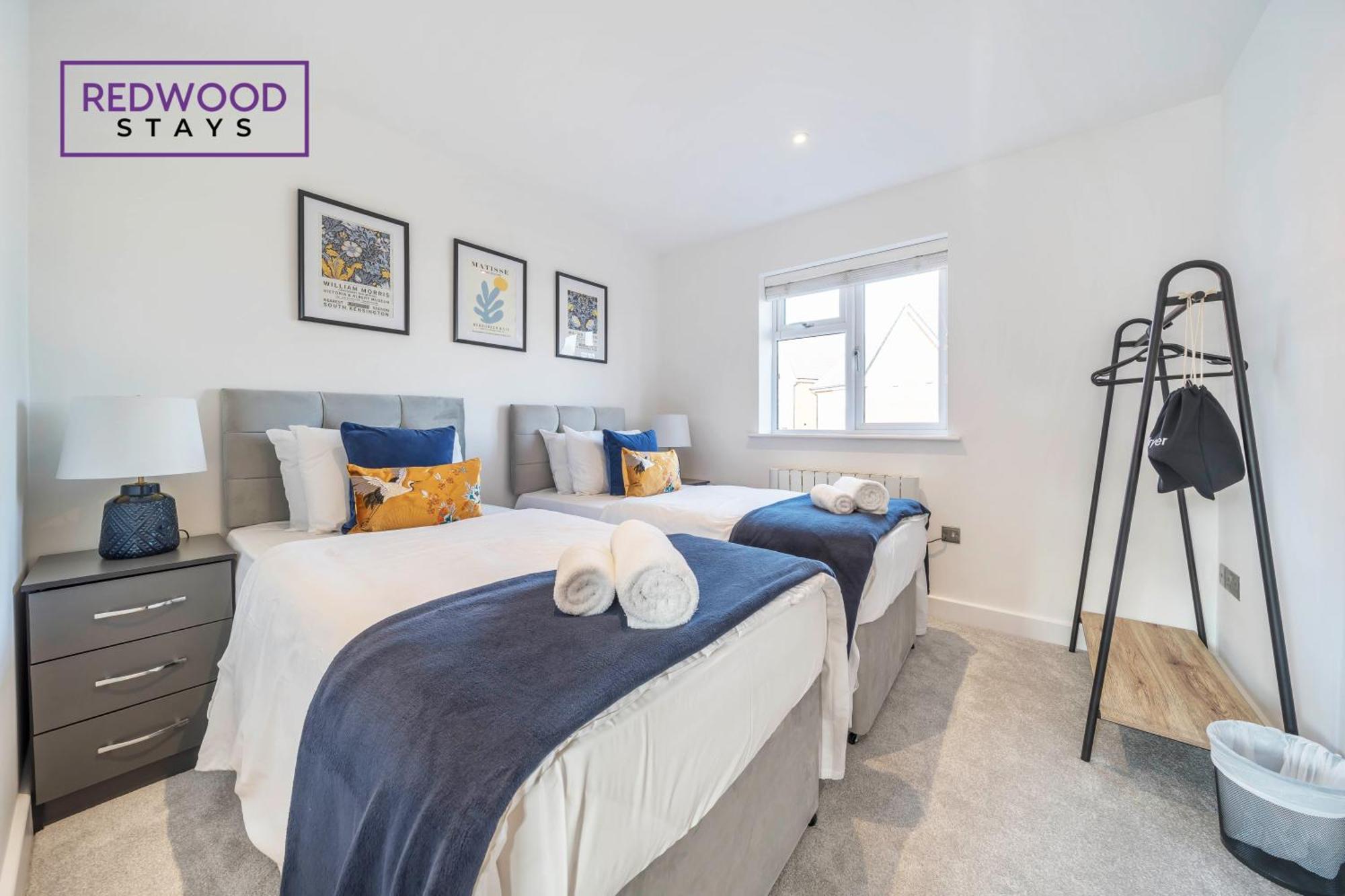 Modern Serviced Apartments For Contractors & Families With Free Parking, Wifi & Netflix By Redwood Stays Basingstoke Zewnętrze zdjęcie